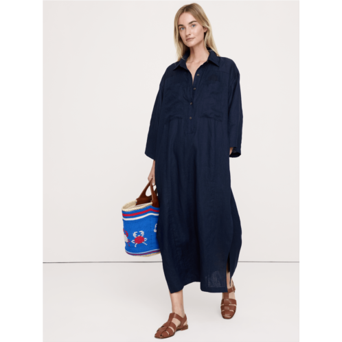 Bananarepublic Linen Popover Shirt Dress