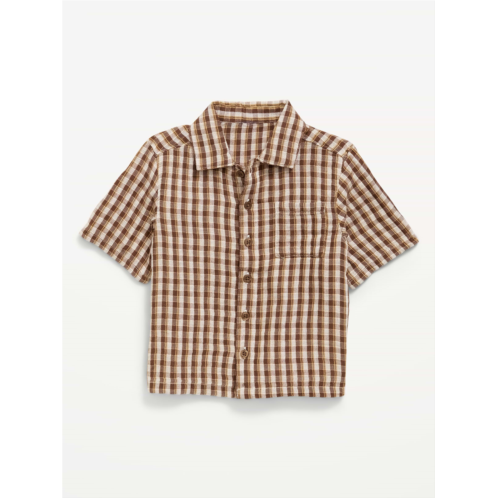 OldNavy Short-Sleeve Double-Weave Cotton Shirt for Toddler Boys
