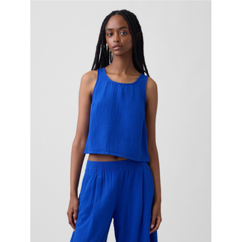 Gap Cotton Gauze Racer Shell Tank Top