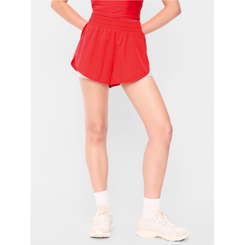 OldNavy High-Waisted StretchTech 2-In-1 Run Shorts