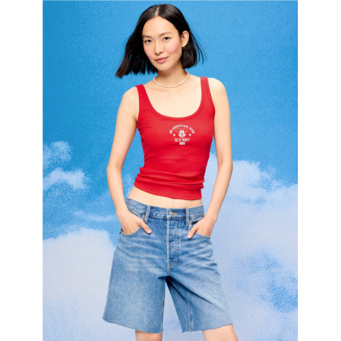 Old Navy x Disney Mickey Mouse Ribbed Scoop-Neck Tank Top for Women
