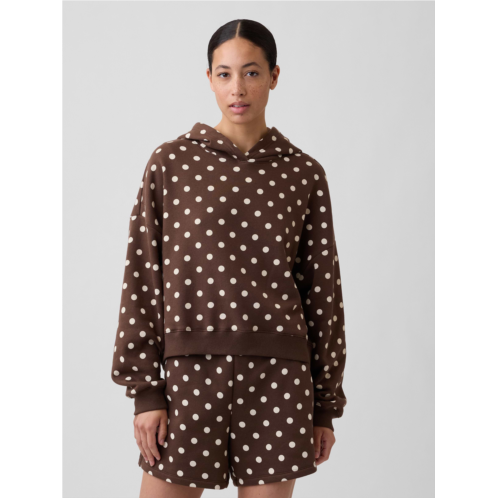 Relaxed Gap Mini-Logo Cropped Hoodie