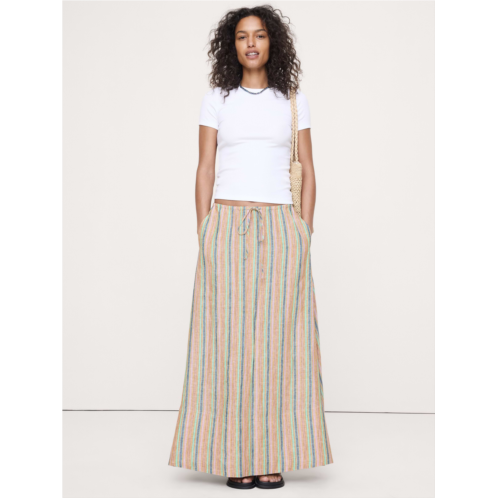Bananarepublic Linen Drawstring Maxi Skirt