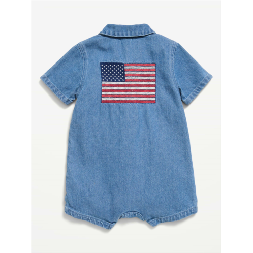 OldNavy Collared Denim One-Piece Romper for Baby