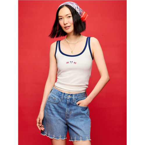 Old Navy x Disney Mickey Mouse Ribbed Scoop-Neck Tank Top for Women