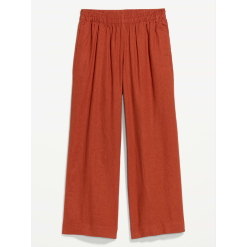 OldNavy High-Waisted Linen-Blend Super Wide-Leg Pants