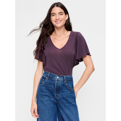 OldNavy V-Neck Flutter Sleeve Top