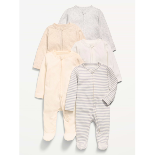 OldNavy 2-Way-Zip Sleep & Play Footed One-Piece 5-Pack for Baby