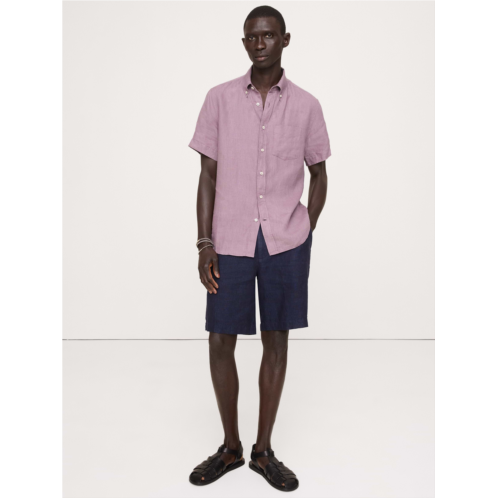 Bananarepublic Standard-Fit Linen Short-Sleeve Shirt