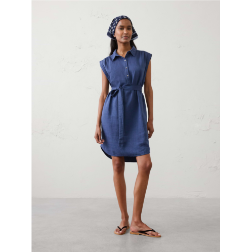 bananarepublic Gauze Above-Knee Shirtdress
