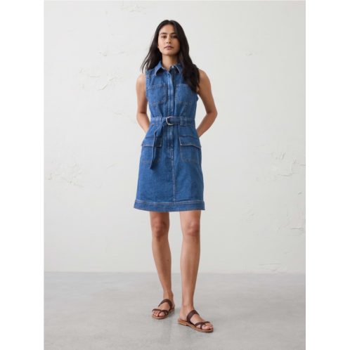 bananarepublic Patchwork Denim Utility Mini Dress