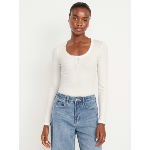 OldNavy Scoop-Neck Long-Sleeve Ribbed Top
