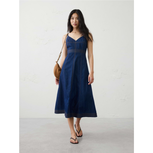 bananarepublic Denim Contrast Stitch Midi Dress