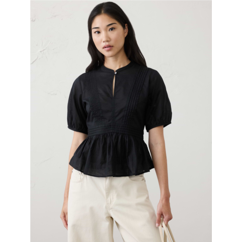 bananarepublic Picot Peplum-Hem Top