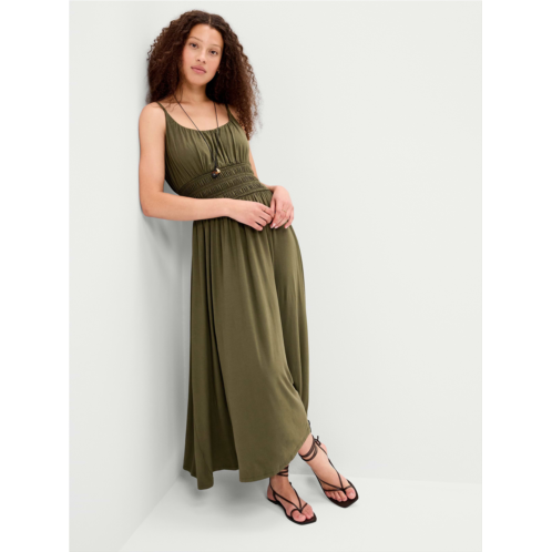 OldNavy Fit & Flare Jersey Smocked-Waist Midi Dress