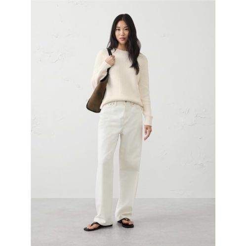 bananarepublic Cotton Textured Ribbed Side-Button Sweater