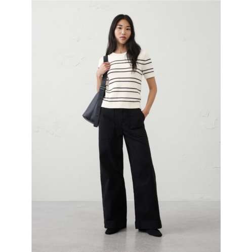 bananarepublic Cotton Striped Ribbed Textured Sweater