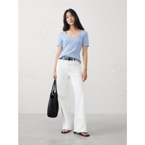bananarepublic Ribbed Scoop-Neck Sweater