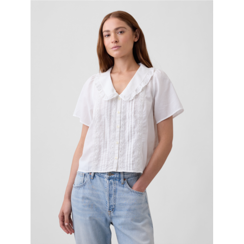 Gap Relaxed Lace-Trim Top