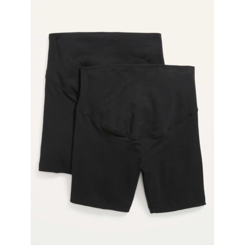 OldNavy Maternity Full-Panel Biker Shorts 2-Pack -- 6-inch inseam