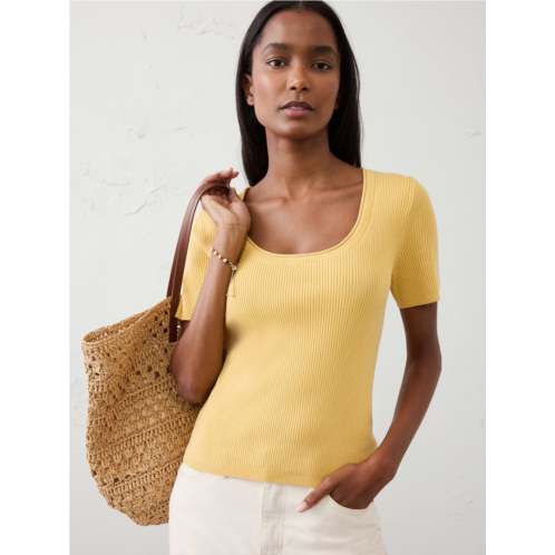 bananarepublic Ribbed Scoop-Neck Sweater