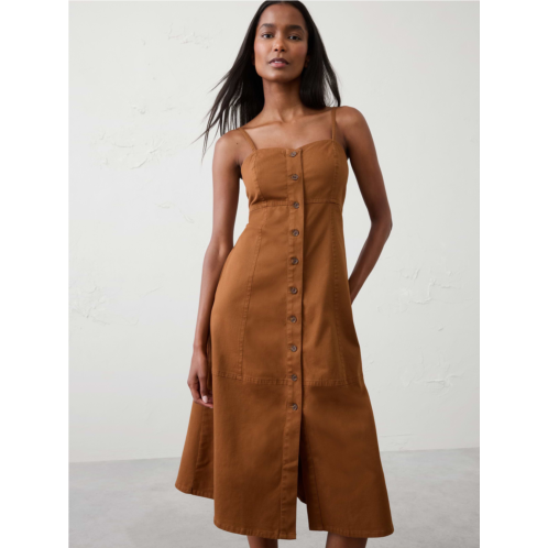 bananarepublic Corset Button-Down Midi Dress