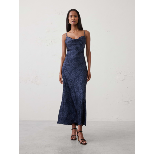 bananarepublic Satin Cowl-Neck Maxi Dress
