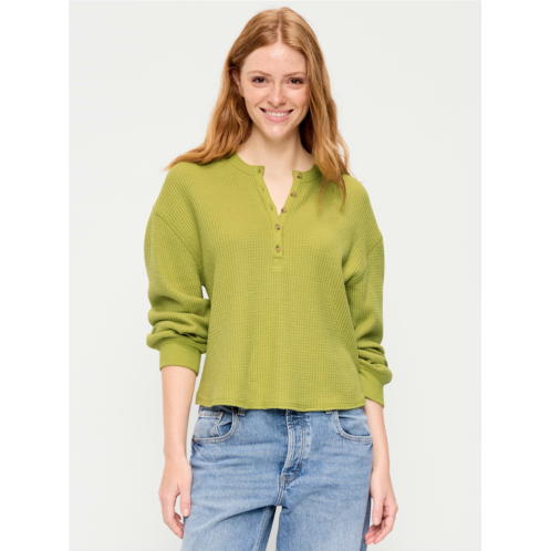 OldNavy Long-Sleeve Crew-Neck Henley T-Shirt