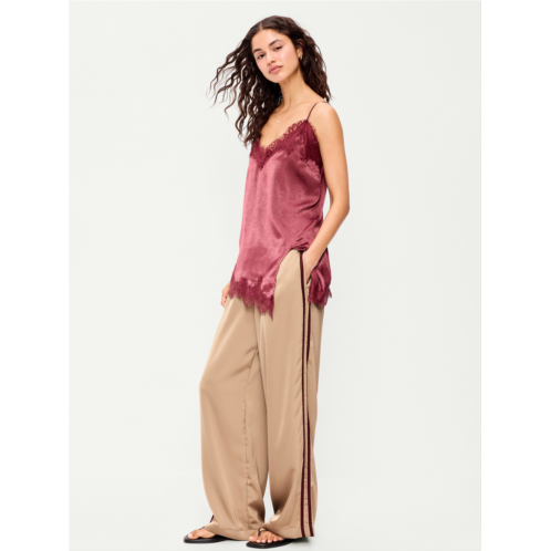 OldNavy High-Waisted Satin Track Pants