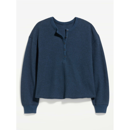 OldNavy Long-Sleeve Crew-Neck Henley T-Shirt