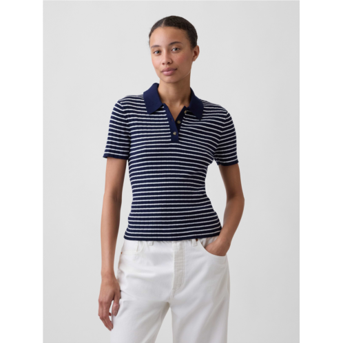 Gap Ribbed Sweater Polo Shirt