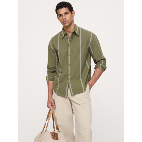 Bananarepublic Relaxed-Fit Cotton-Linen Neps Shirt