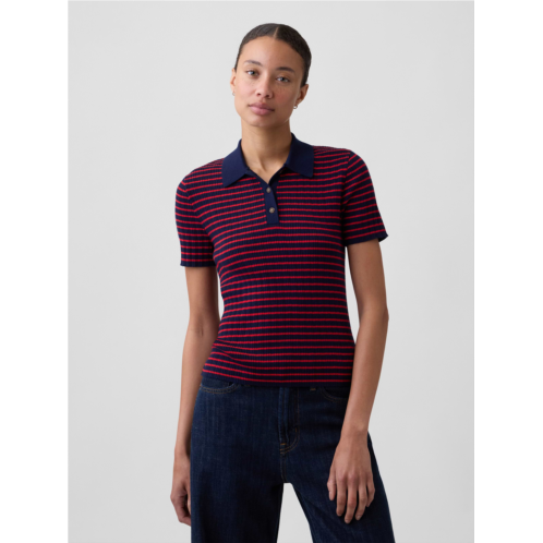 Gap Ribbed Sweater Polo Shirt