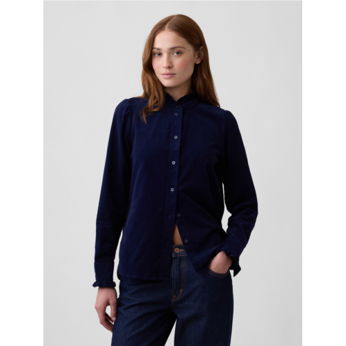 Gap Corduroy Ruffle Shirt