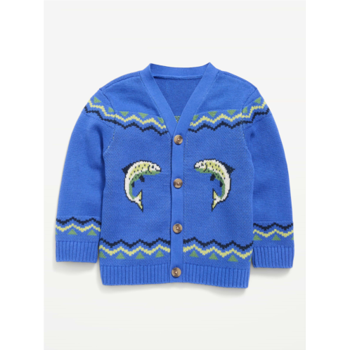 OldNavy Oversized Graphic Cardigan Sweater for Toddler Boys