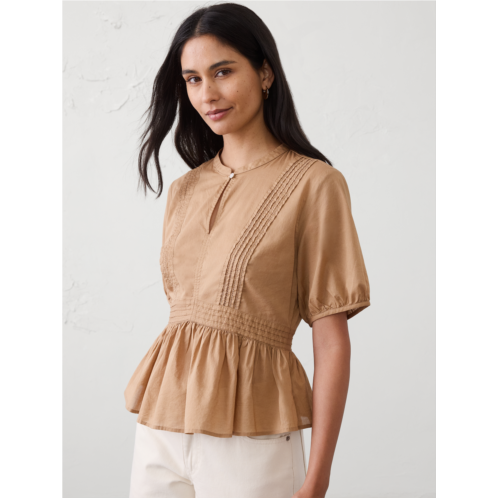 bananarepublic Picot Peplum-Hem Top