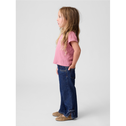 Gap Baby & Toddler Bow Split-Hem Stride Jeans
