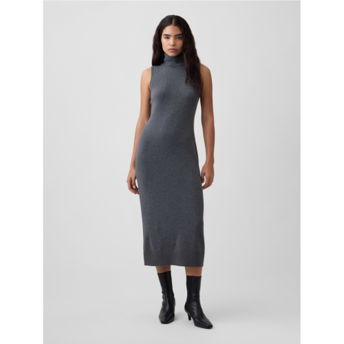Gap CashSoft Sleeveless Turtleneck Midi Dress