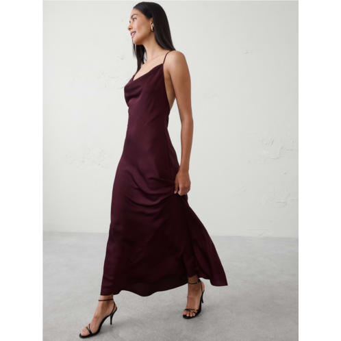 bananarepublic Satin Cowl-Neck Maxi Dress