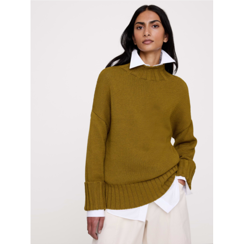 Bananarepublic Oversized Chunky Cotton Tunic Sweater