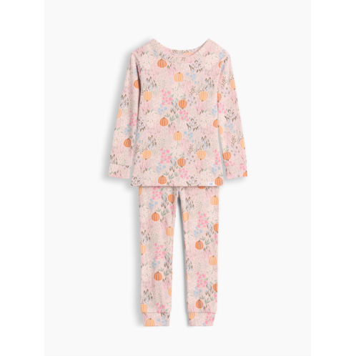Gap Baby & Toddler Organic Brushed Cotton Floral Pumpkin PJ Set