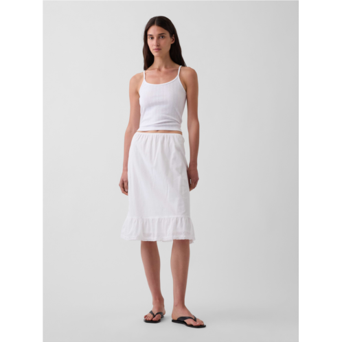 Gap Ruffle-Hem Easy Knee-Length Skirt
