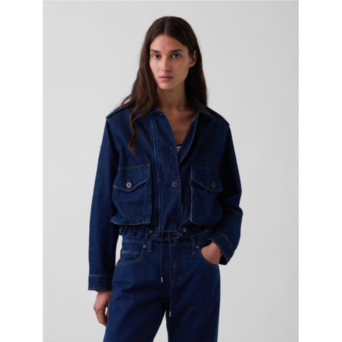 Gap Corduroy-Collar Relaxed Denim Jacket
