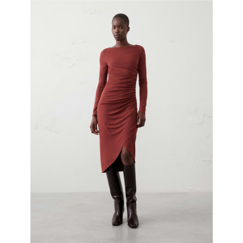 bananarepublic Soft Knit Shirred Midi Dress