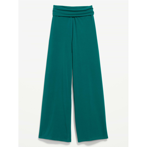OldNavy High-Waisted PowerChill Fold-Over Wide-Leg Pants
