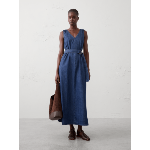 bananarepublic Chambray Belted Maxi Dress