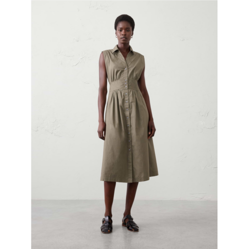 bananarepublic Poplin Collared Button-Down Midi Dress
