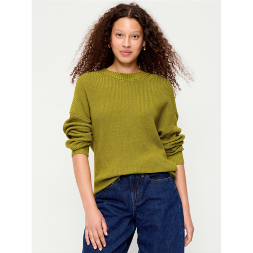 OldNavy Crew-Neck Shaker Stitch Tunic Sweater