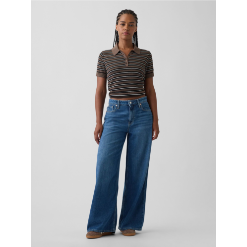 Gap Curvy Mid Rise UltraSoft Baggy Jeans