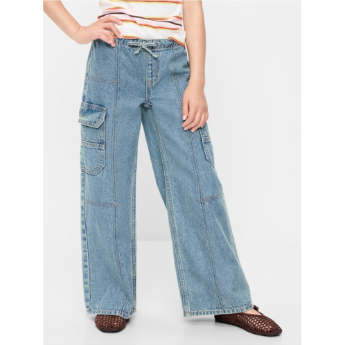 OldNavy Pull-On Low-Rise Super Baggy Wide-Leg Cargo Jeans for Girls